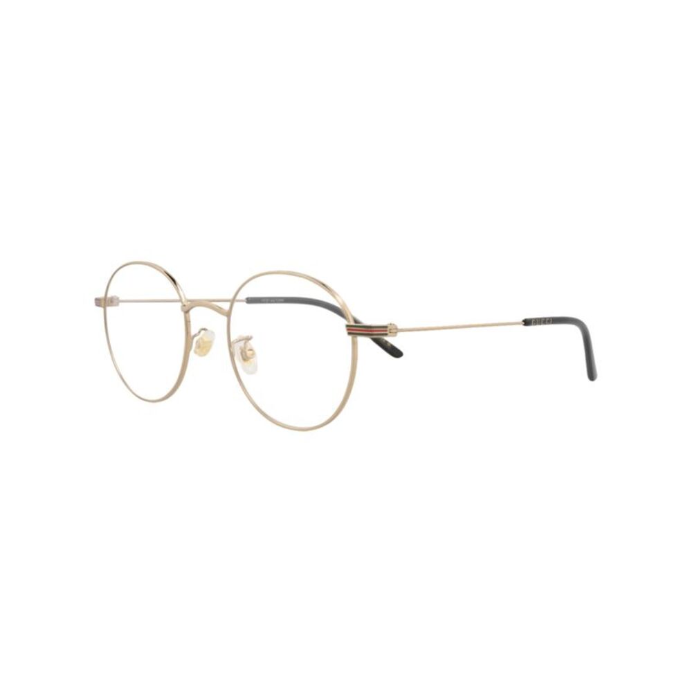 Gucci Round-Frame Metal Optical Frames Gold Mens - Picture 2 of 6